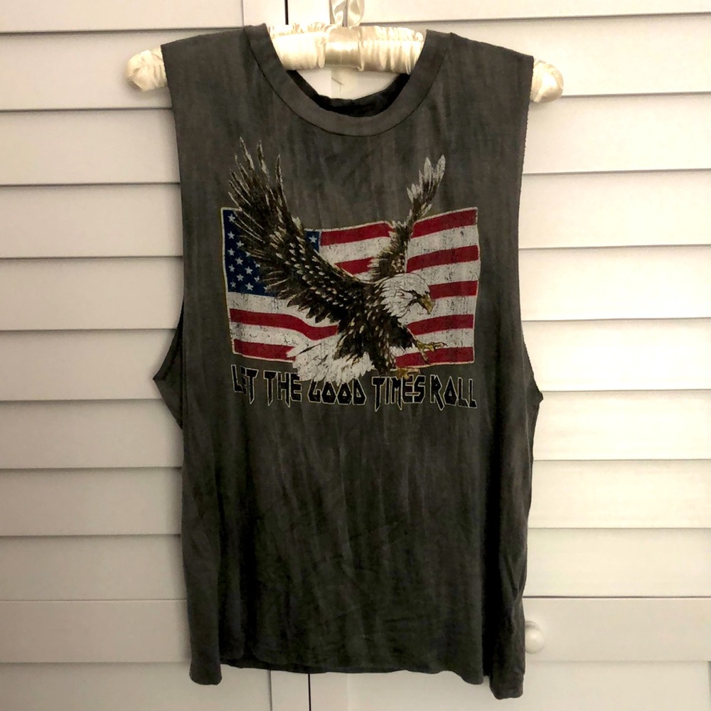 Charlotte Russe Distressed Muscle Tank